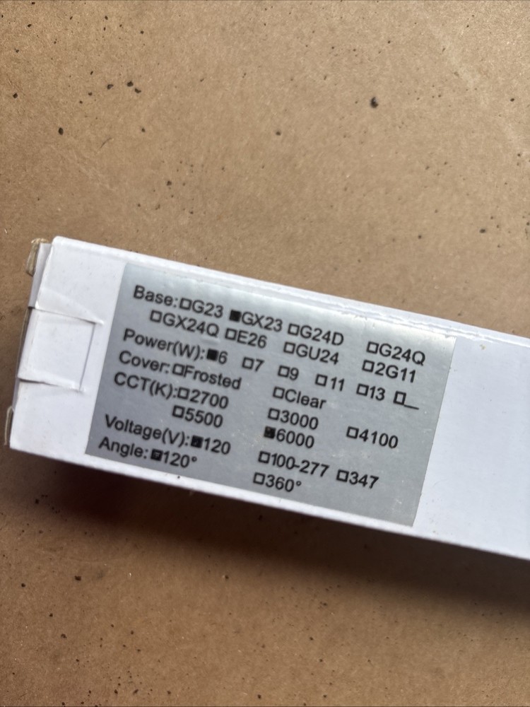 GX23 W6 CCT6000 120V Angle120