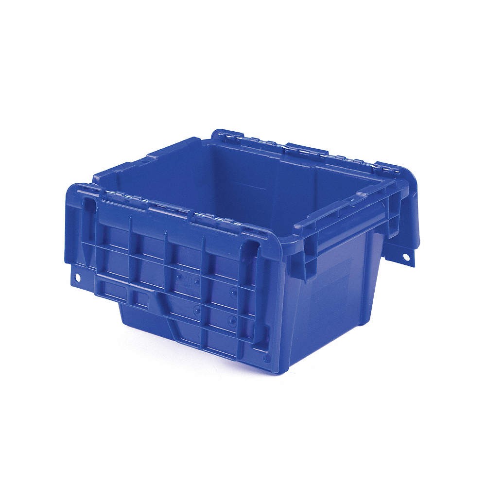 ORBIS FP03 Blue Attached Lid Container,Blue,Solid,HDPE 10E125