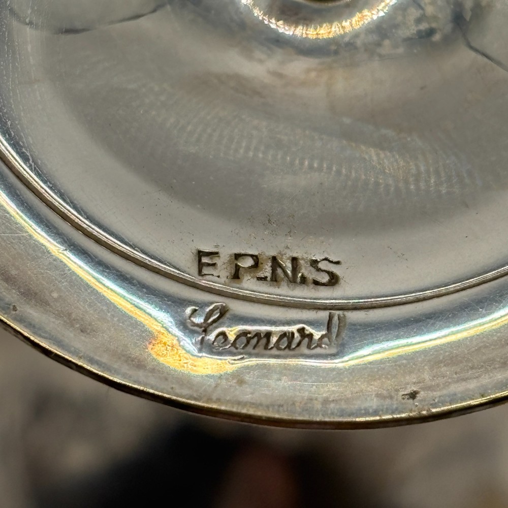 Set of 12 Vintage Leonard Silver Co. EPNS Silverplated Wine Goblets