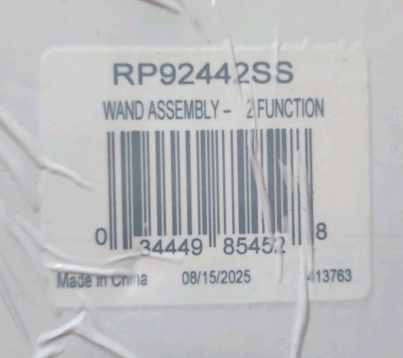 Delta RP92442SS Foundations Wand Assembly - 2 Function, Stainless