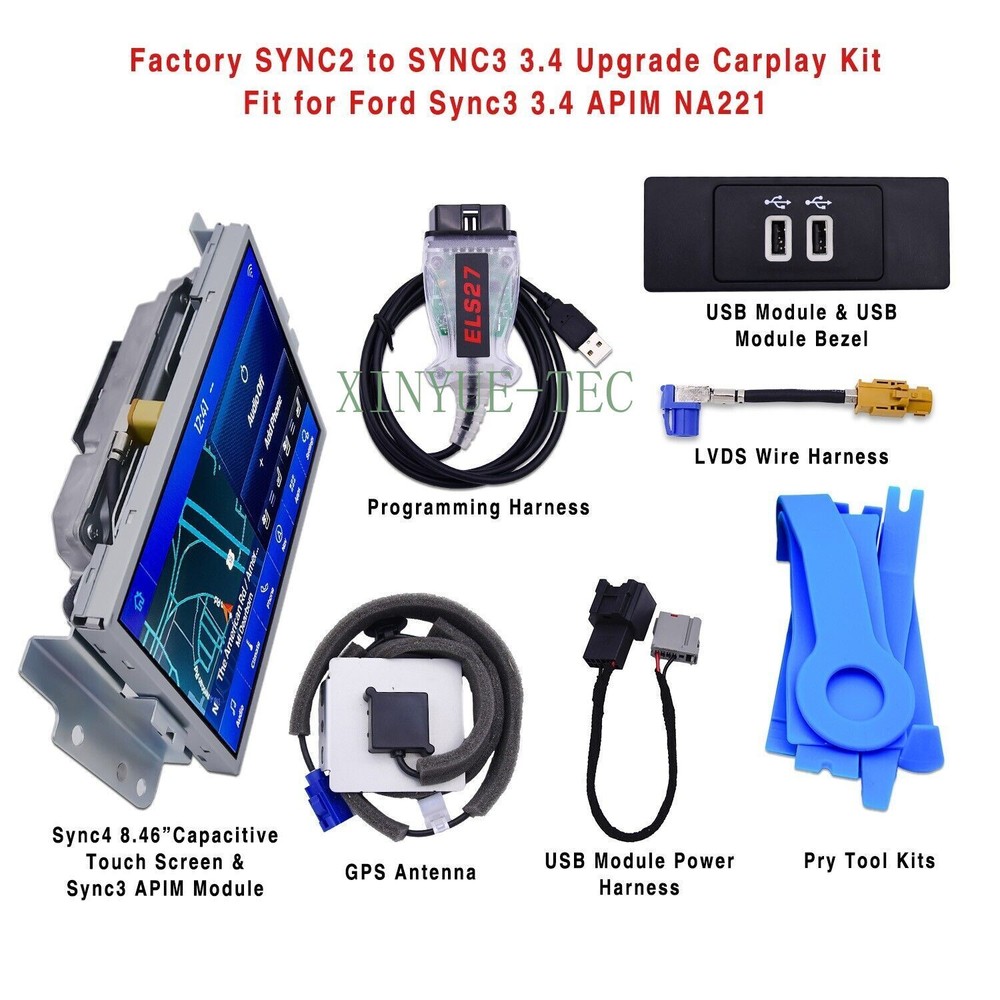 Factory SYNC 2 to SYNC 3 Upgrade Kit V3.4 Fit for Ford Sync3 Carplay APIM NA223