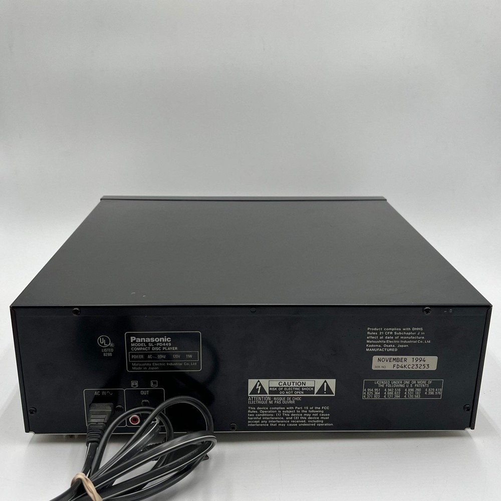 PANASONIC SL-PD449 COMPACT DISC Player | POWERS ON UNTESTEDUsed - Black