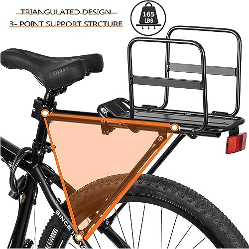 BCR07: Foldable Wide Wings Bike Cargo Rack, Quick Release, Universal, Large