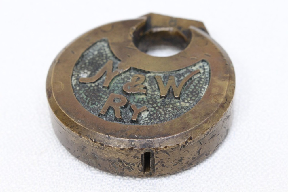 ORIGINAL SOLID BRASS PANCAKE LOCK PADLOCK NO KEY