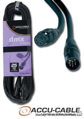 Accu-Cable 5-Pin DMX Cable, 100 ft