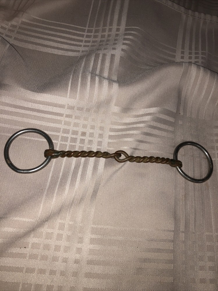 5.25” Snaffle Twisted Copper Metal Loose Ring 2”