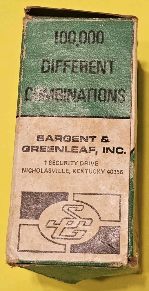 HIGH SECURITY PADLOCK COMBINATION SARGENT & GREENLEAF 8077 LOCK RARE
