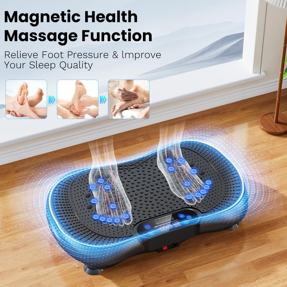 Vibration Plate Exercise Machine, Lymphatic Drainage Machine for Weight Loss, 10