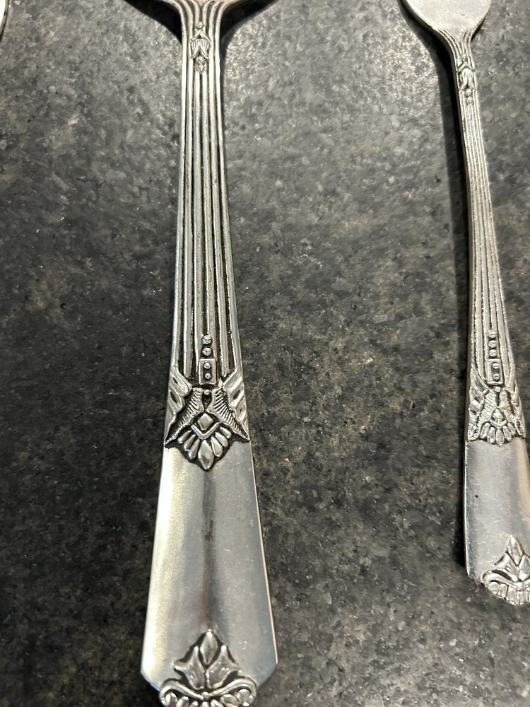 Mud Pie Silver Wedding Cake Server And Fork Set Used Once BIN B