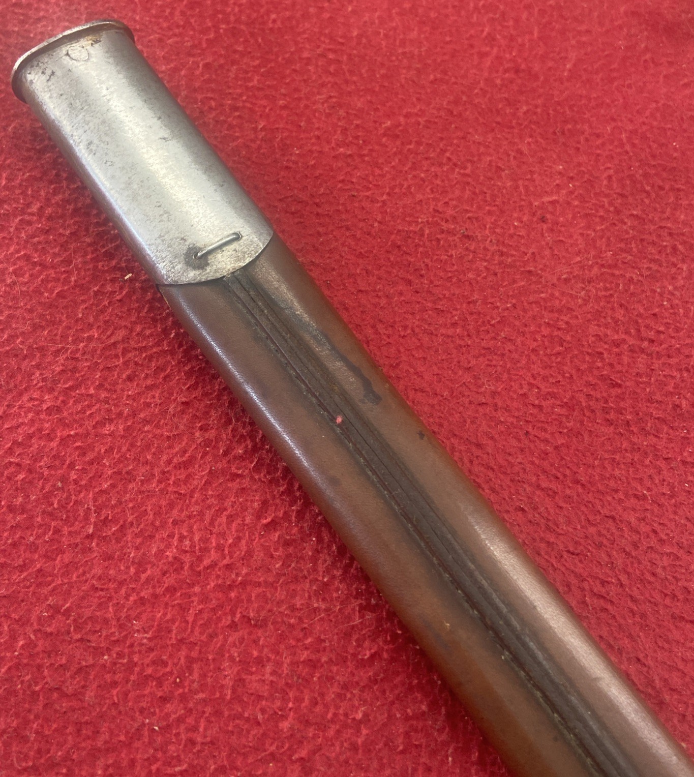 WWI English Pattern 1907 Bayonet & Leather Scabbard By Vickers 2-18