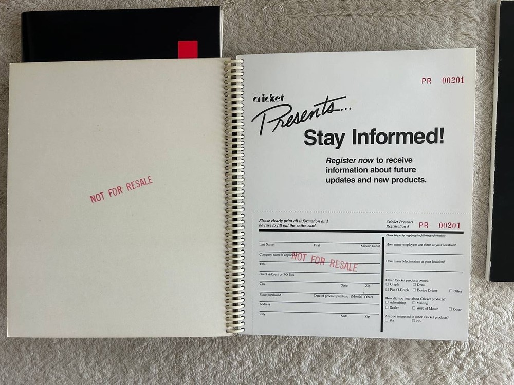 Cricket Presents. Professional Desktop Presentation. Vintage software Macintosh