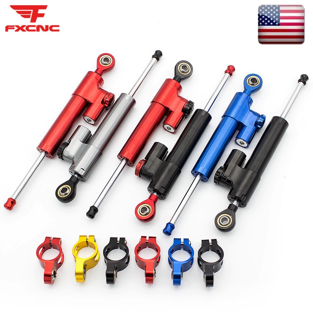 Adjust CNC Steering Damper Linear Stabilizer Reversed Safety Control Damping