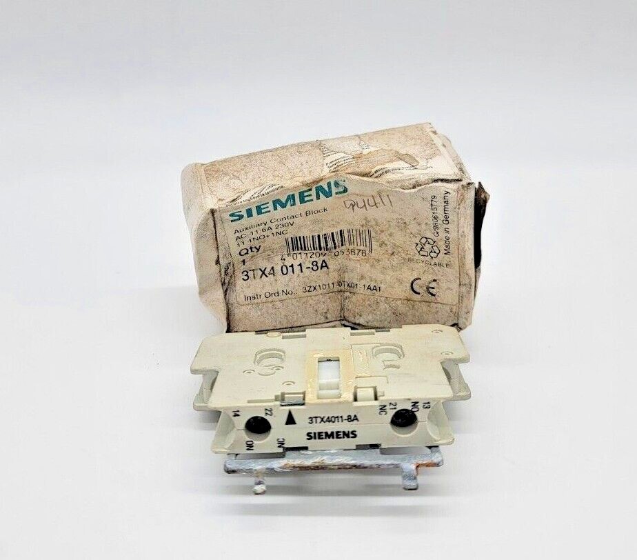 Siemens 3TX4011-8A Auxiliary Contact Block