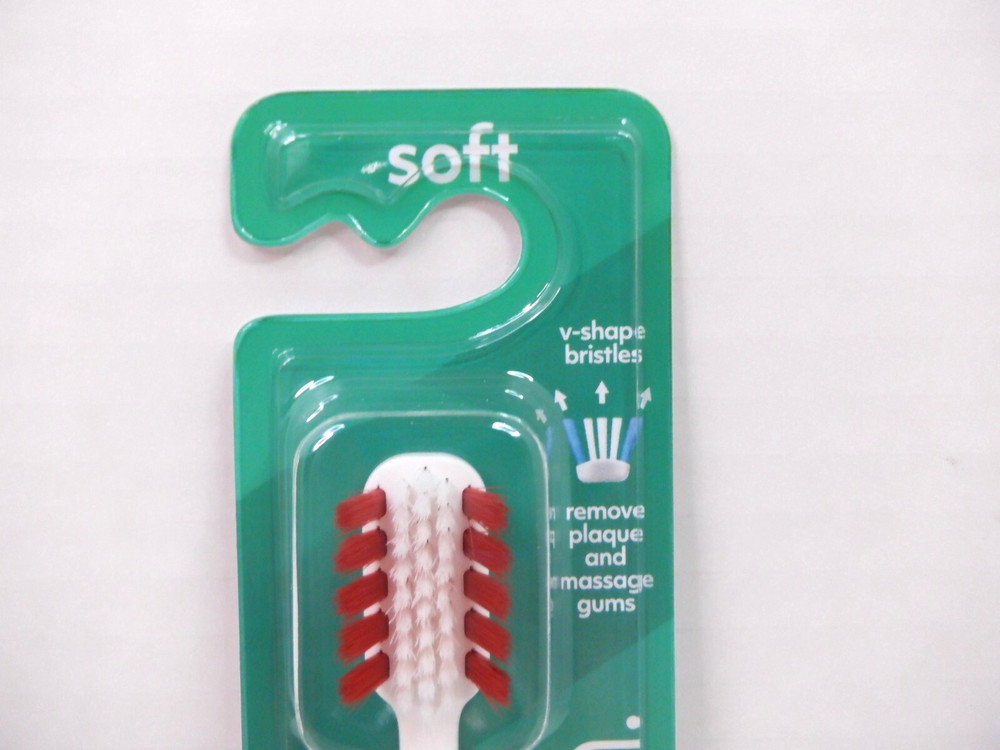 A Better Toothbrush SOFT- 12 Pack Tapered V ARC Bristles- RED
