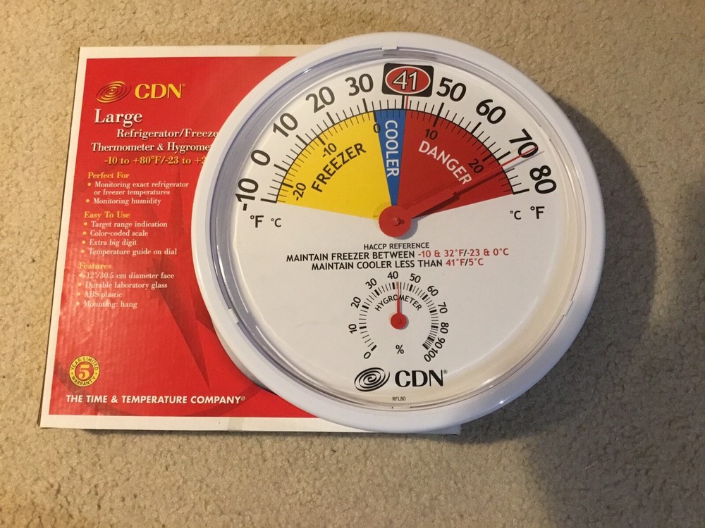 Freezer Refrigerator Thermometer Large Analogue