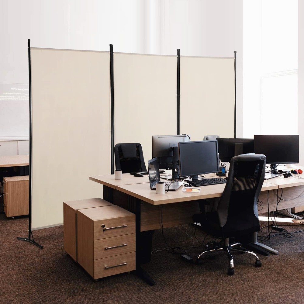 3 Panel Room Divider Folding Privacy Screen 5.9FT Partition Room Separators W/