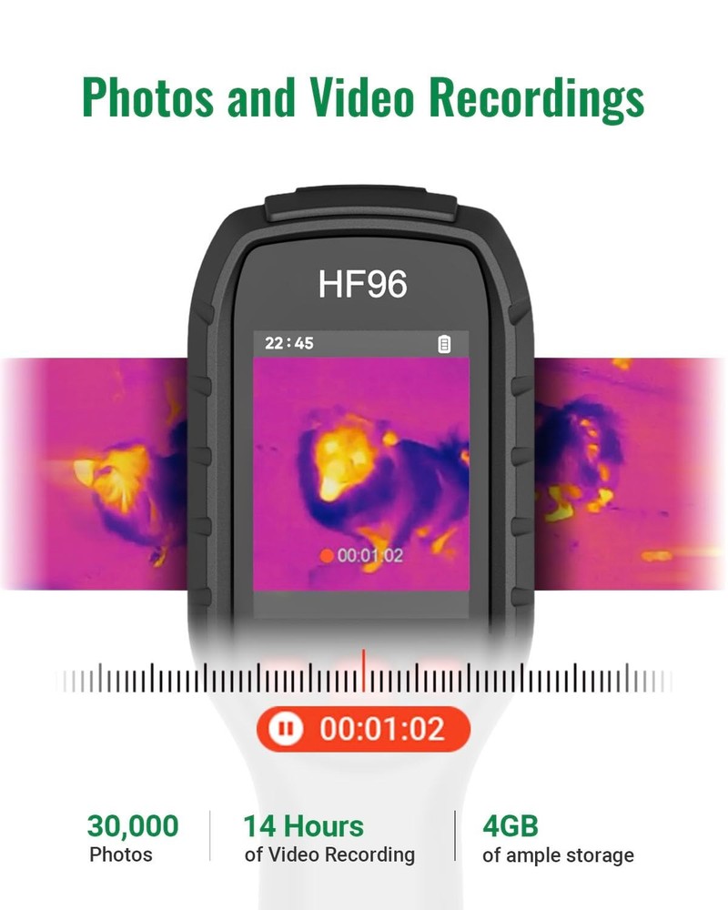 High-Resolution Thermal Imaging Camera with Laser Pointer - 240 x 240 Resolution