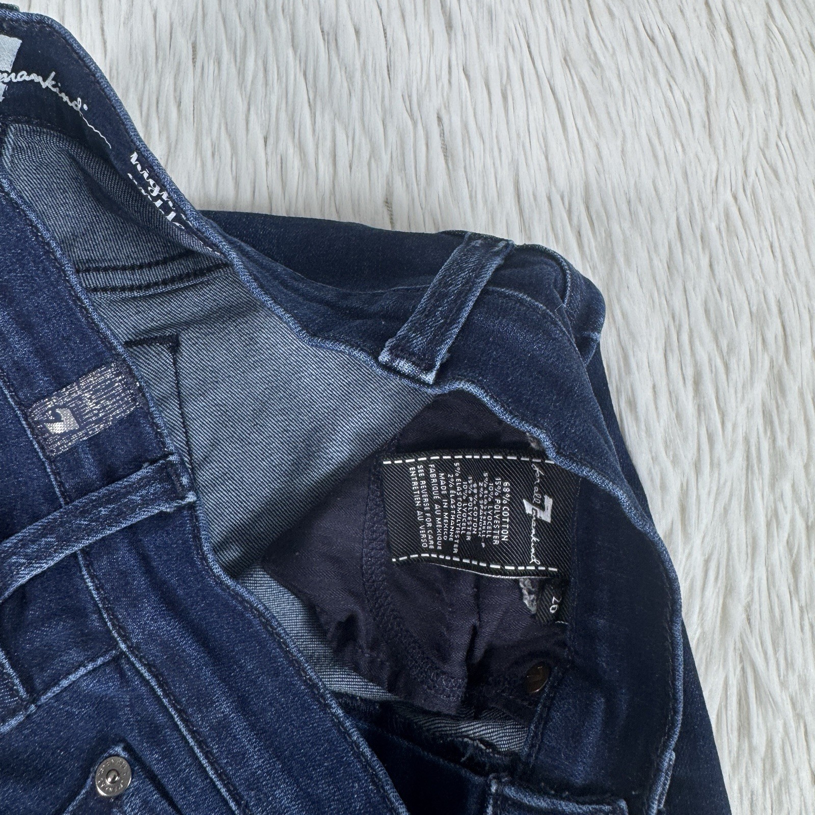 7 For All Mankind Gwenevere Dark Wash High Waist Ankle Denim Jeans Women's 26