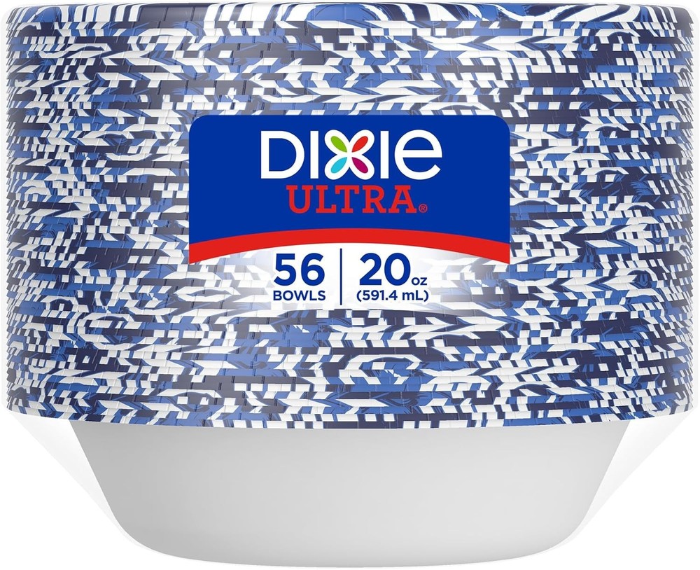 Large 20oz Paper Bowls 56 Count Microwave Safe Compostable Disposable