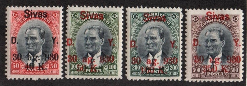 Turkey Scott 723-6 lightly hinged