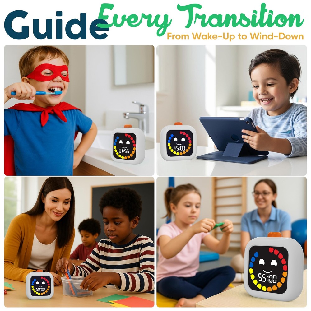 Digital Visual Timer for Kids - Rechargeable 99 Min Timer - Focus Smoother R...