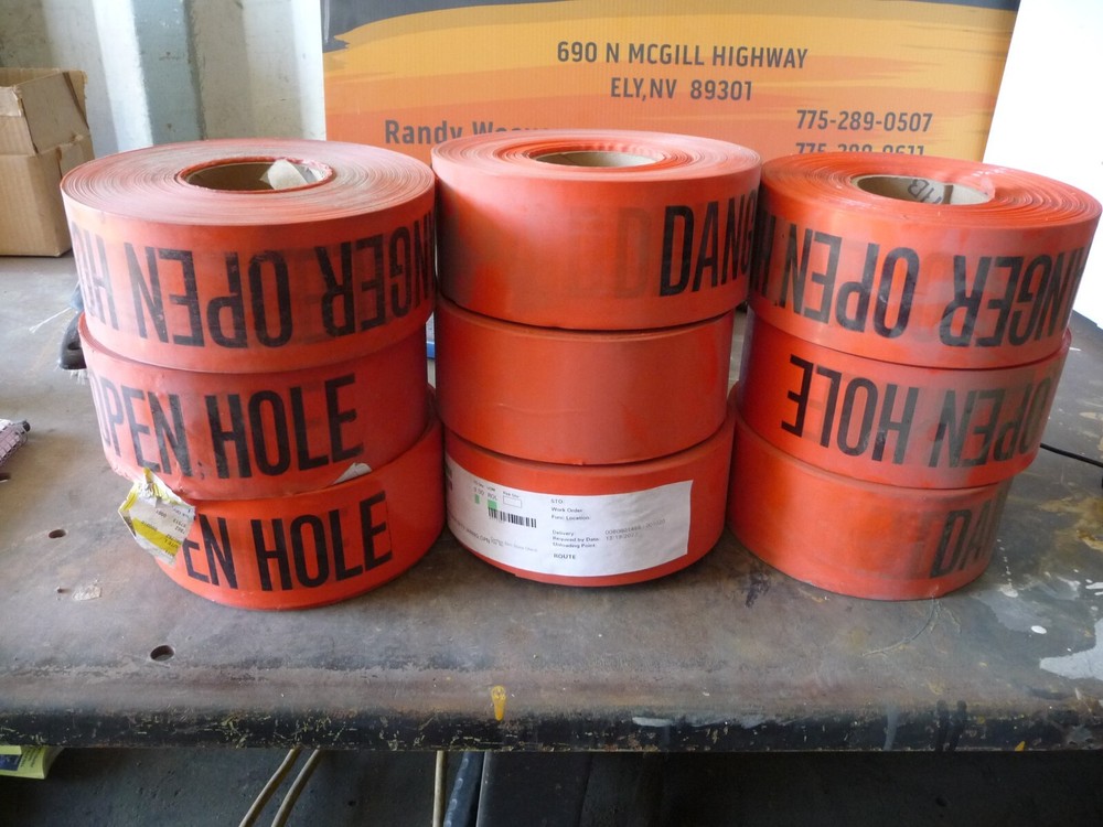 Danger Open Hole 1000ft x 3" Tape Red