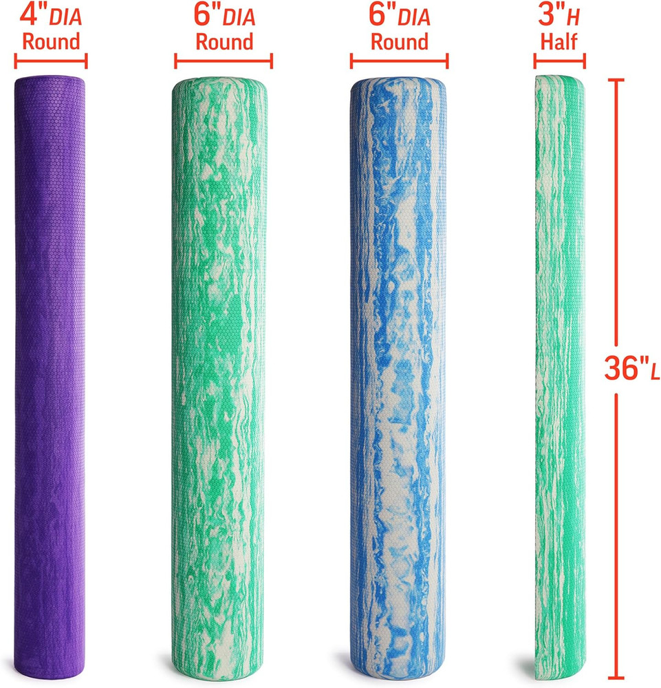 PRO-ROLLER Standard Density Foam Roller - Durable Roller for Back Massage, Deep