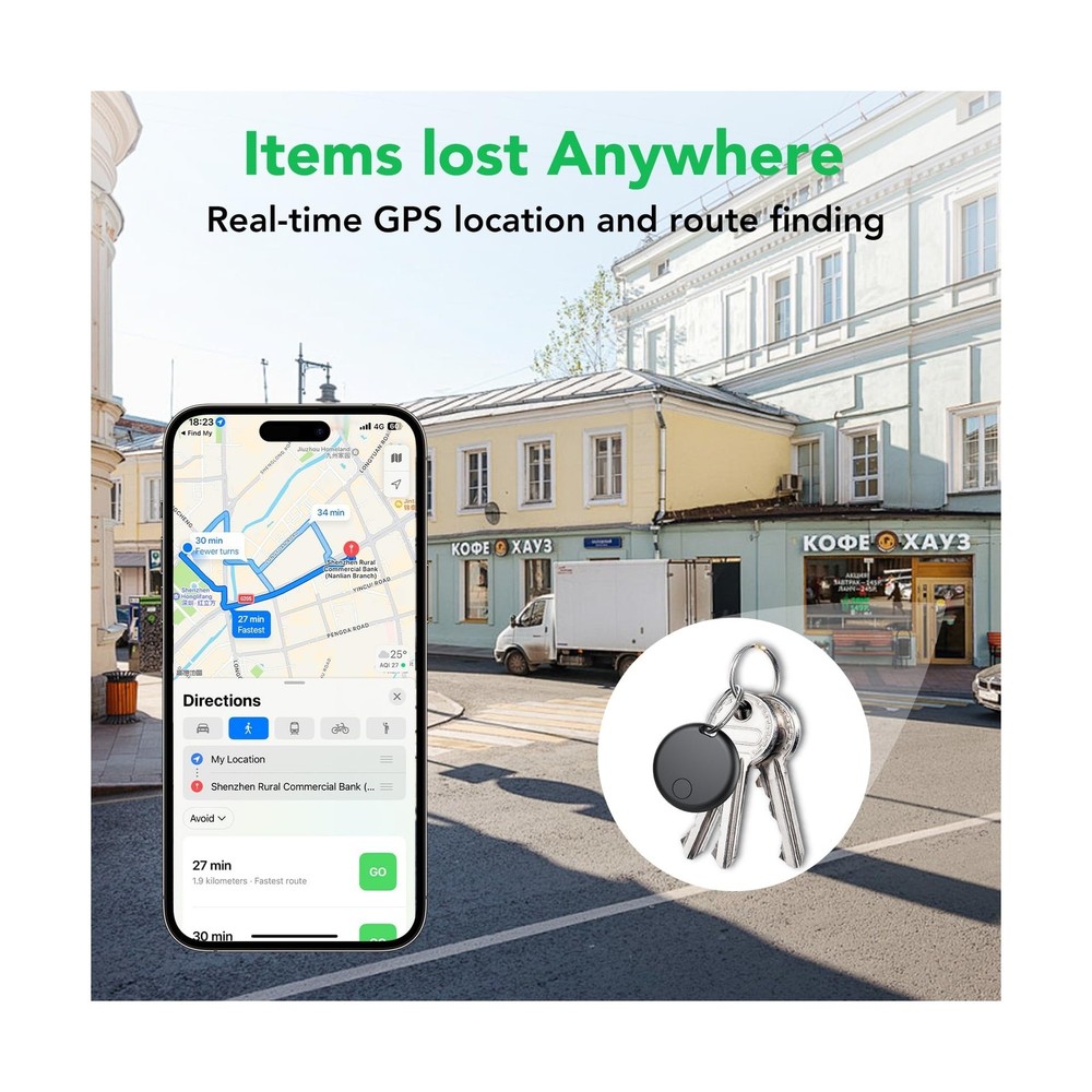 Air Tracker Tags-4 Pack: Smart Bluetooth Tracker, Item Finder Works... Fast Ship
