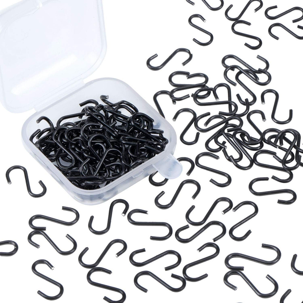 100Pc 1/2in Mini Stainless Steel S Hooks