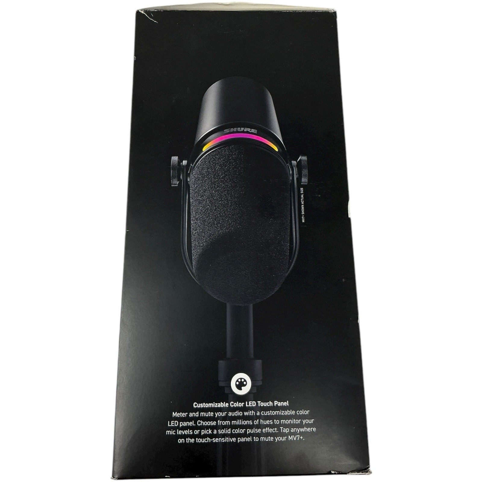 Shure MV7+ Hybrid Output USB-C & XLR Podcast Microphone & Desktop Stand Black