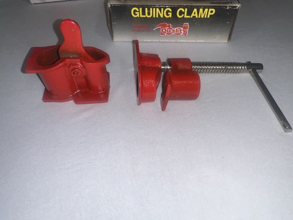 3 Quality Gluing Clamps For 1/2” Threaded Pipe New Open Box