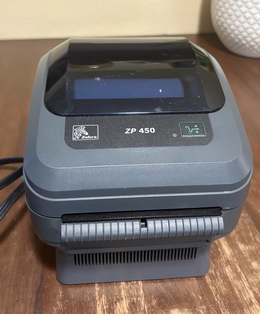 Zebra ZP450 Thermal Label Printer with Power Adapter
