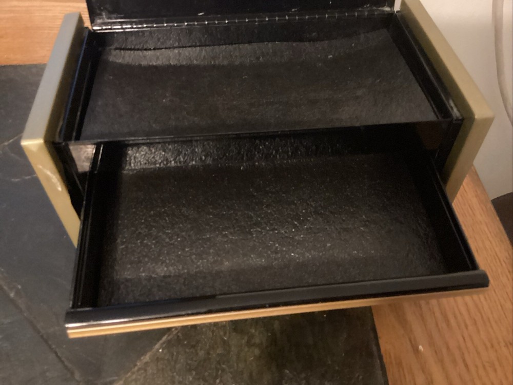 Snap On Tools 1998 Master Tech 3 Drawer Mini Micro Tool Box Back with Gold Trim