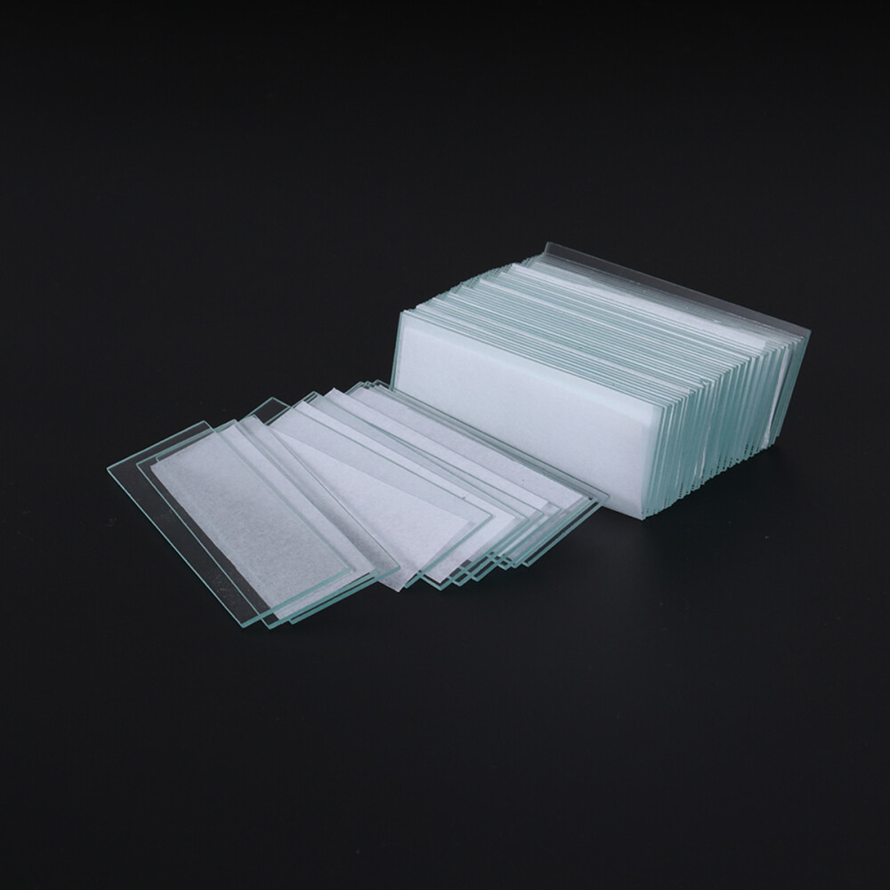 50 Slides Grade Specimens Microscope Slides Prepared Experiment Glass Slide
