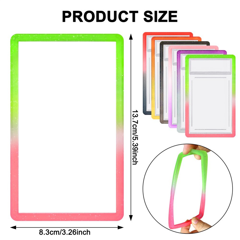 6Pcs Gradient Slab Bumper Guard Protector Skin TPU Stackable For PSA Graded Card