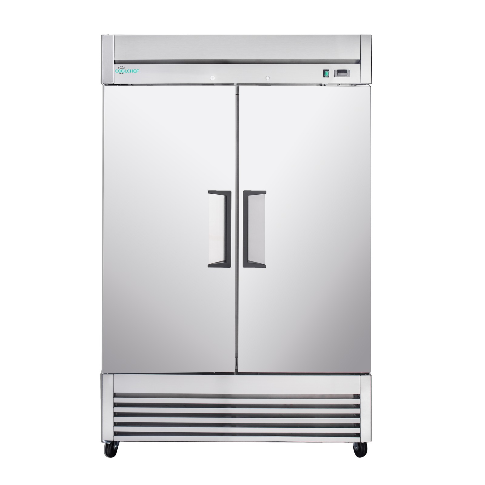 Commercial 54'' Reach-In Refrigerator Stainless Steel Solid 2 Doors 49 Cu.ft.