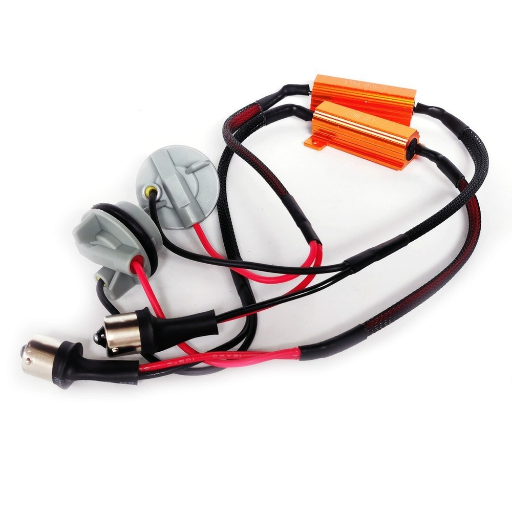 Wire LED Resistor Canceler Flash Error Decoder 1156 S Rear Turn Signal Stock