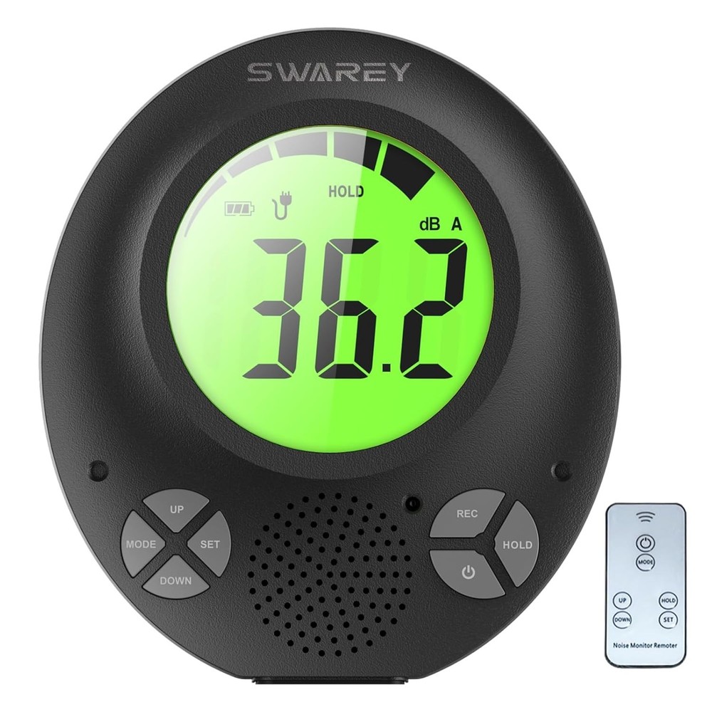 SWAREY Digital Decibel Meter with DIY Voice Warning & Remote Control