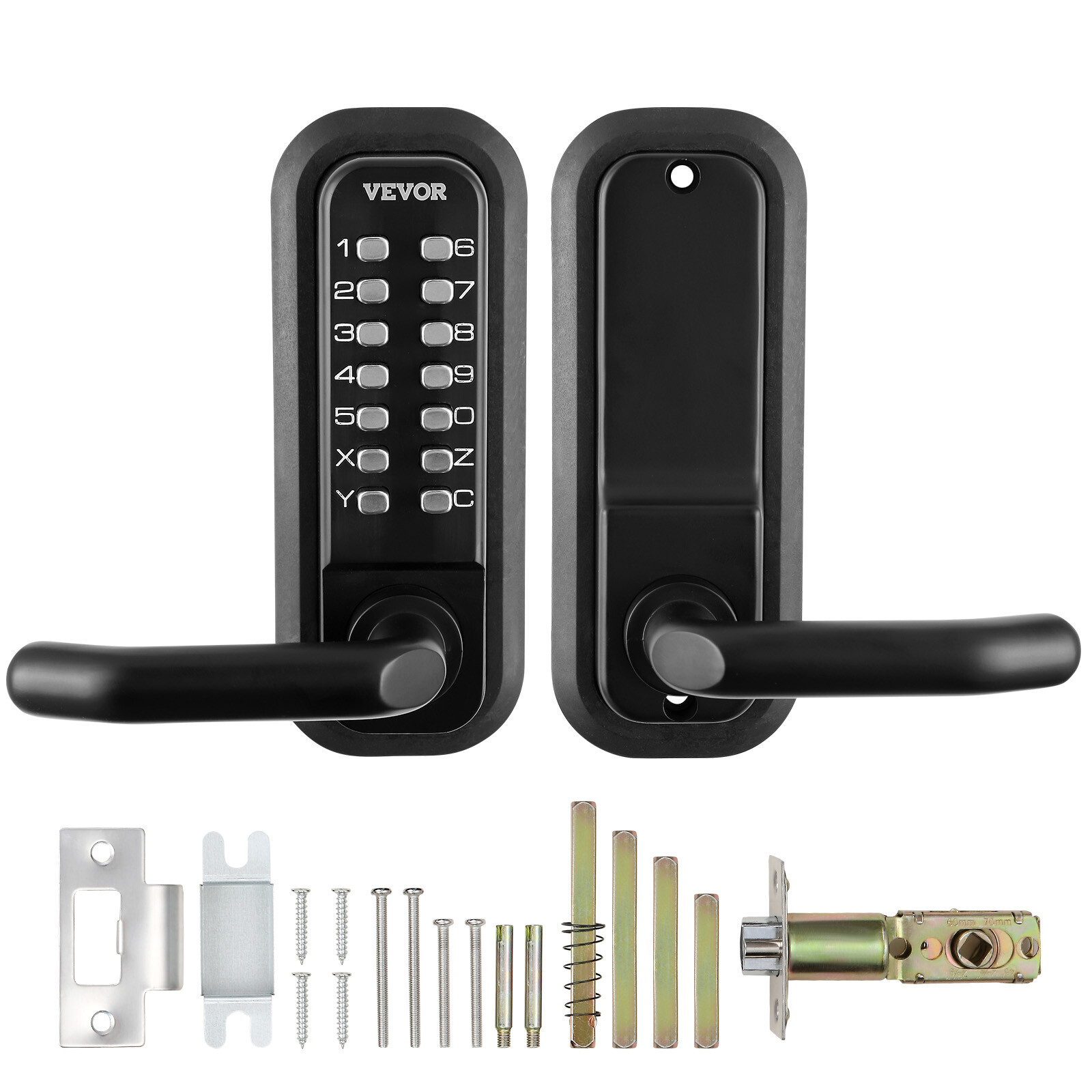 VEVOR Mechanical Keyless Entry Door Lock 14 Digit Keypad and Handle Embedded