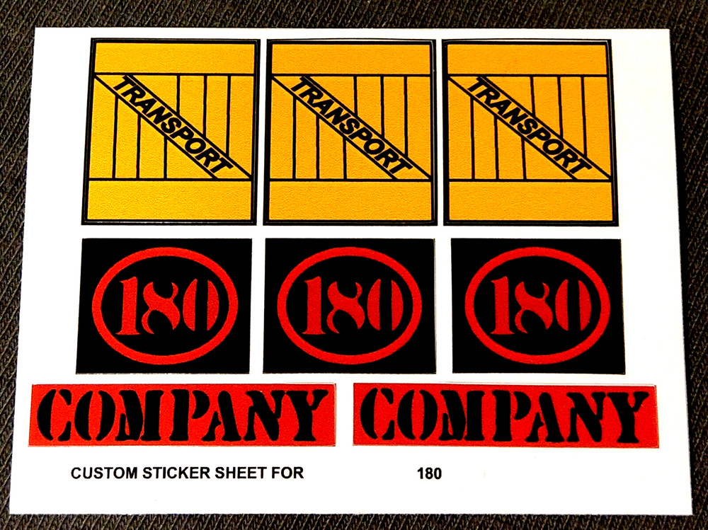Custom Decal for 180 Replacement Stickers for 180