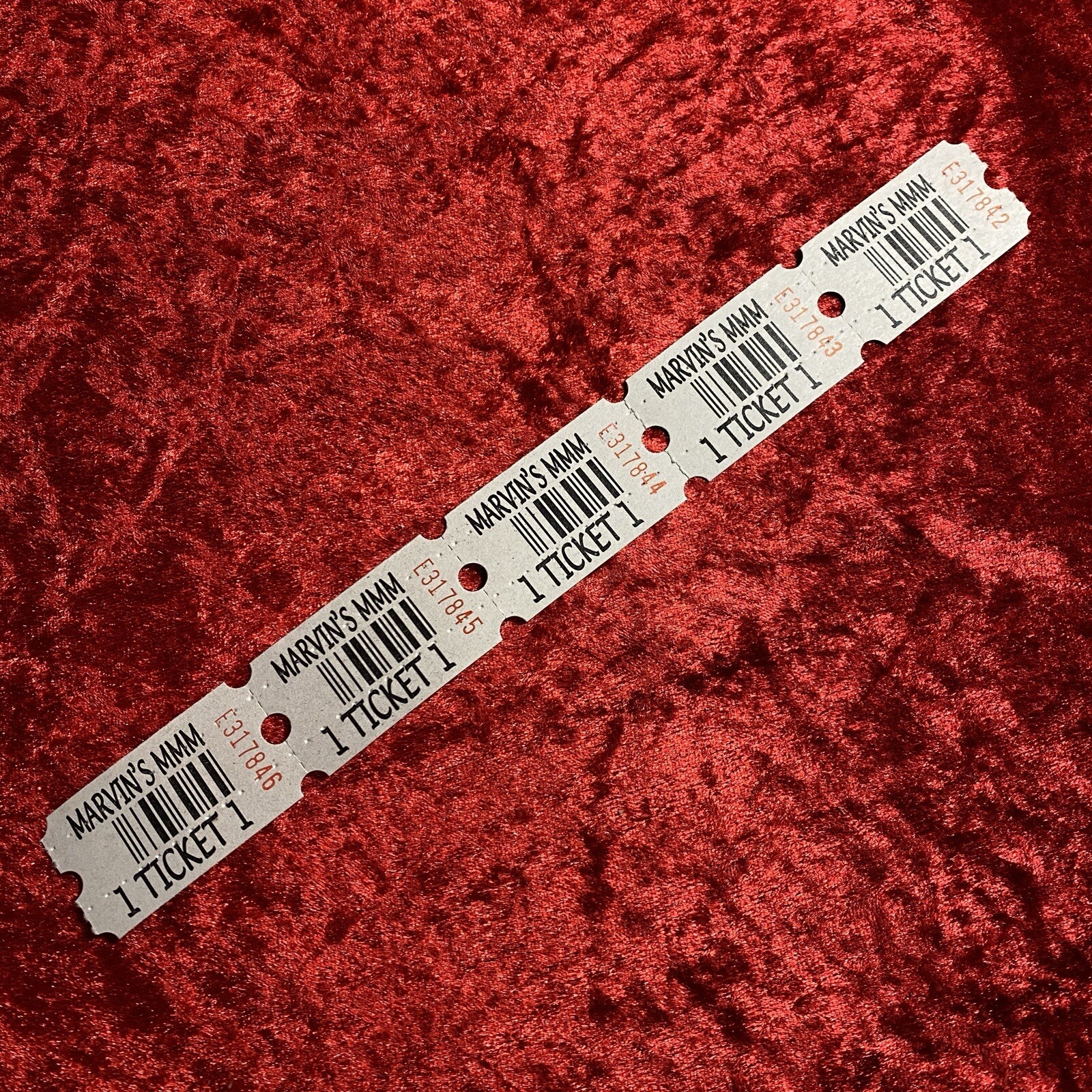 Strip of 5 Marvin’s Marvelous Mechanical Museum Arcade Tickets - Tally Hall