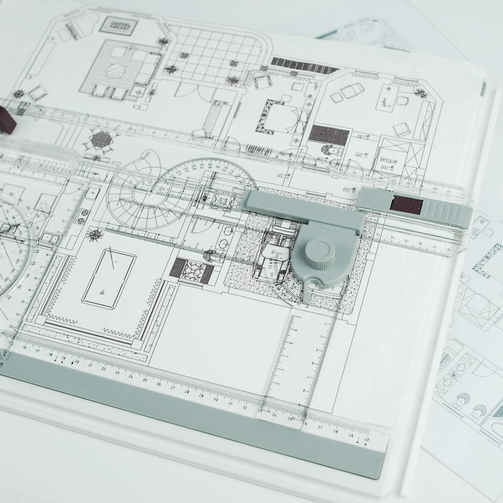 A3 Drawing Board, Lightweight Multi-Funtion Drafting Table with Adjustable Measu