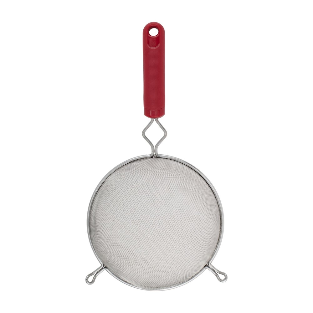 PROfreshionals 6" Stainless Steel Mesh Strainer, Red