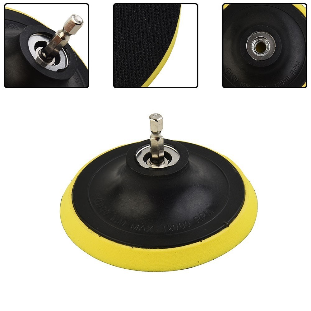 Workshop Buffing Pad Sanding Pad 1 PC 100mm 4 Inch/100mm Drill Adapter