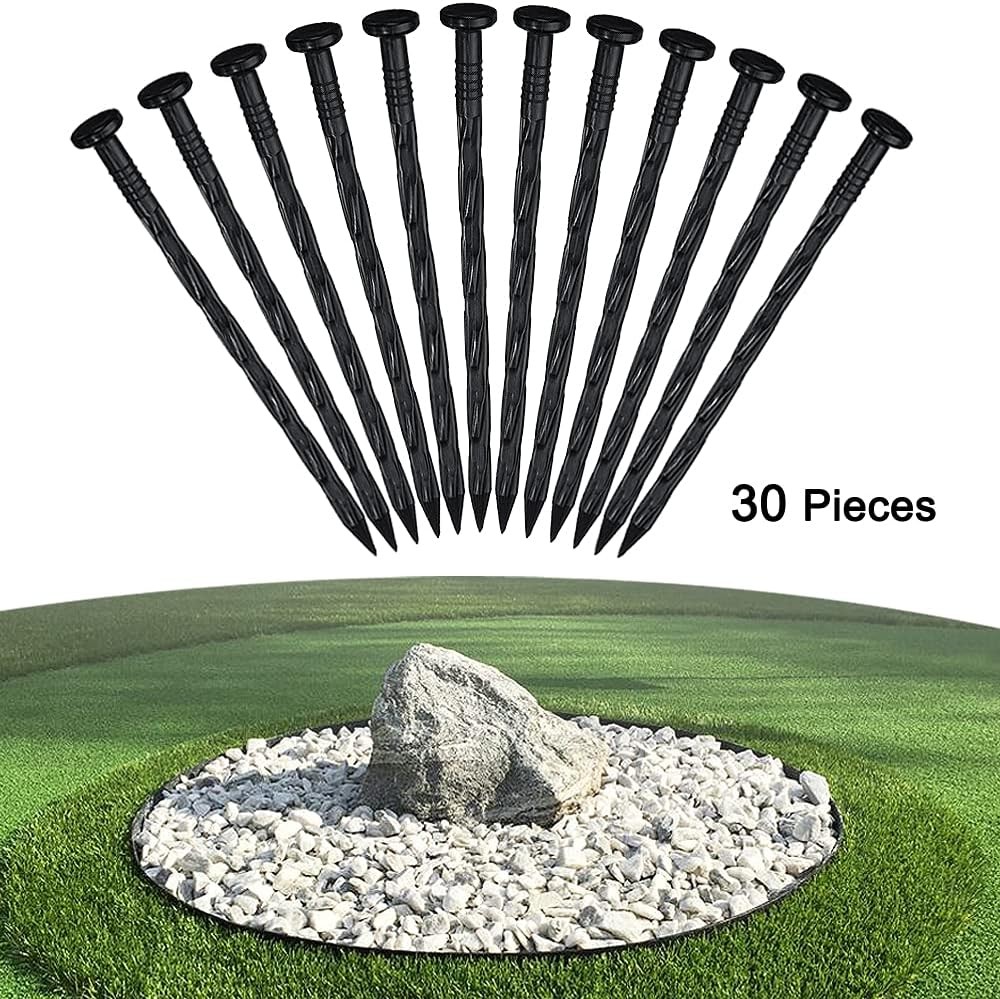 30 Pcs Spiral Landscape Anchoring Spikes 8 Inch Landscaping Fabric Edging Stakes