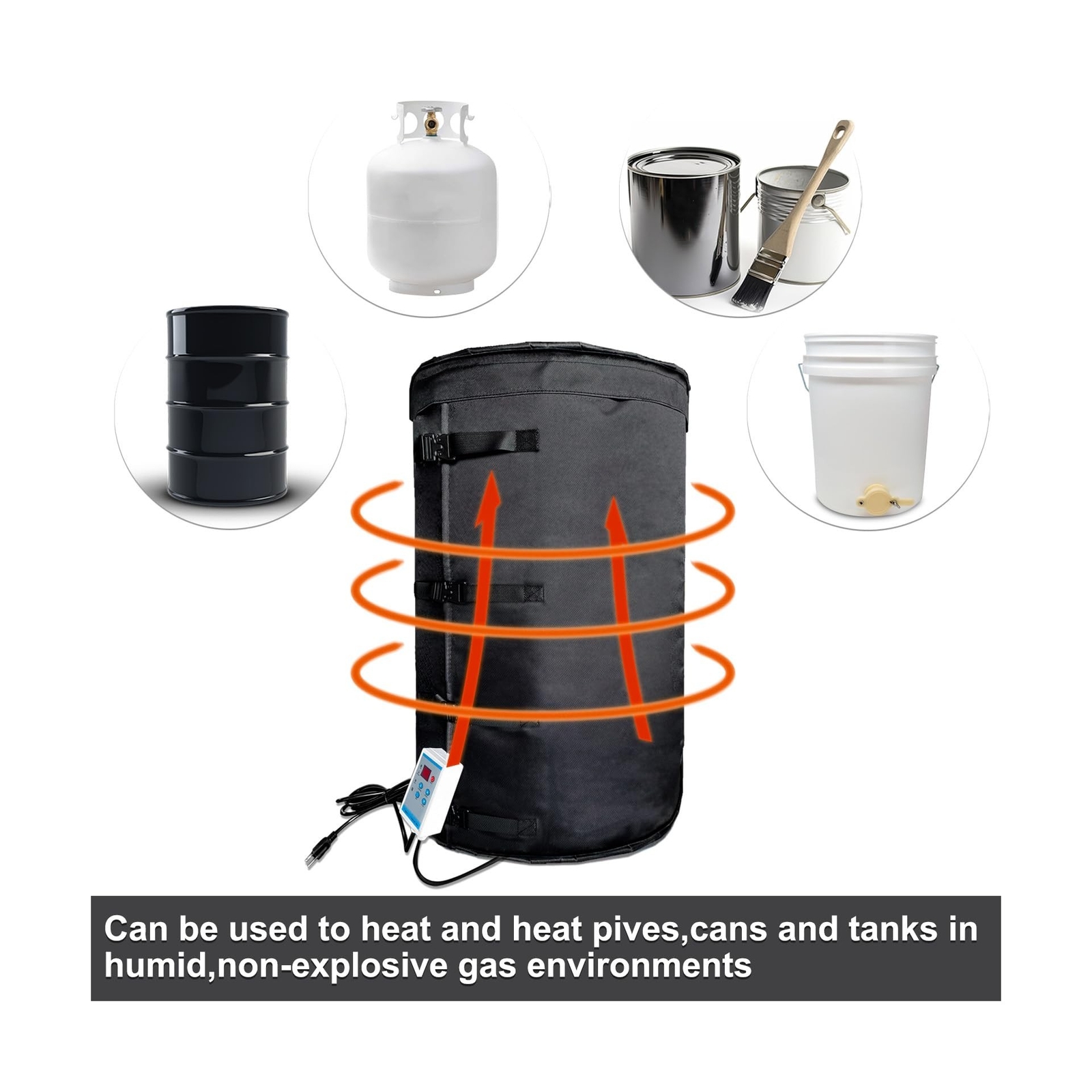 Drum Heater,Industrial Grade/Weather Resistant Drum Heating Blanket,55 Gallon...