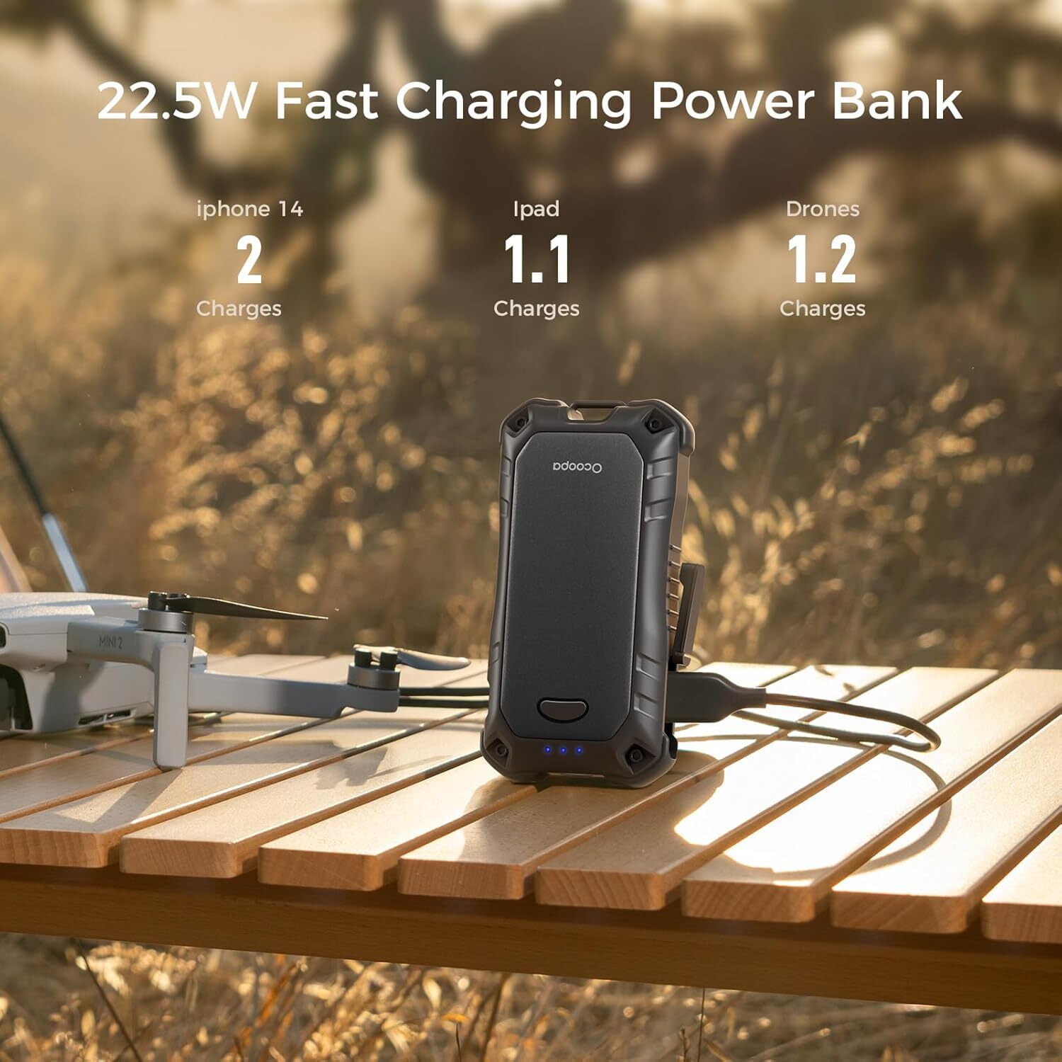 OCOOPA IP56 Waterproof Hand Warmers Rechargeable 10000mAh Extra Heat For Hunting