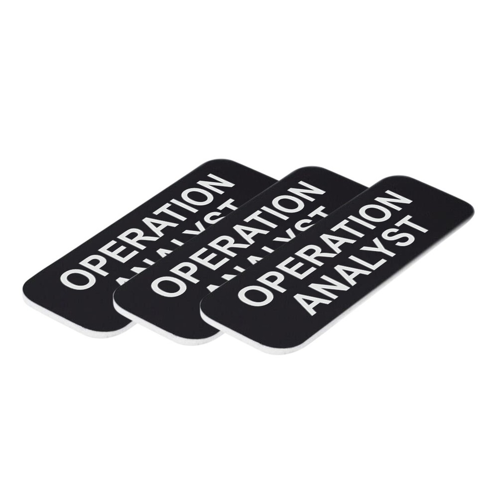 Operation Analyst 1 x 3" Name Tag/Badge, (3 Pack)