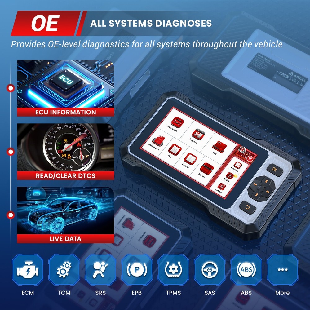 All System Car Diagnostic Bi-directional CAN FD OBD2 Auto Scanner Code Reader