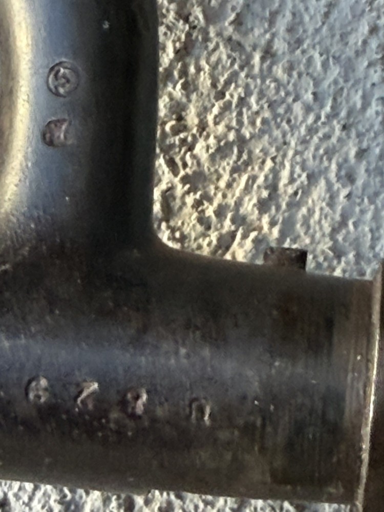 DUTCH MODEL 1871 BEAUMONT SOCKET BAYO-1ST PATTERN W/ 1 LOCK RING SCREW